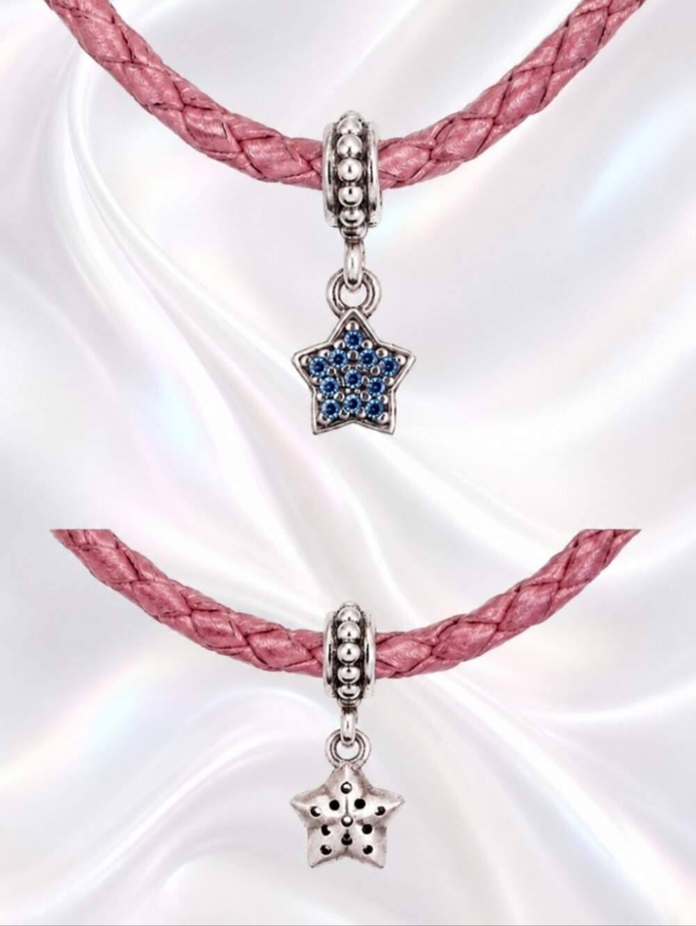 Vintage Pandora Sterling Silver Celestial-Themed Dangle Charm "Blue Star"